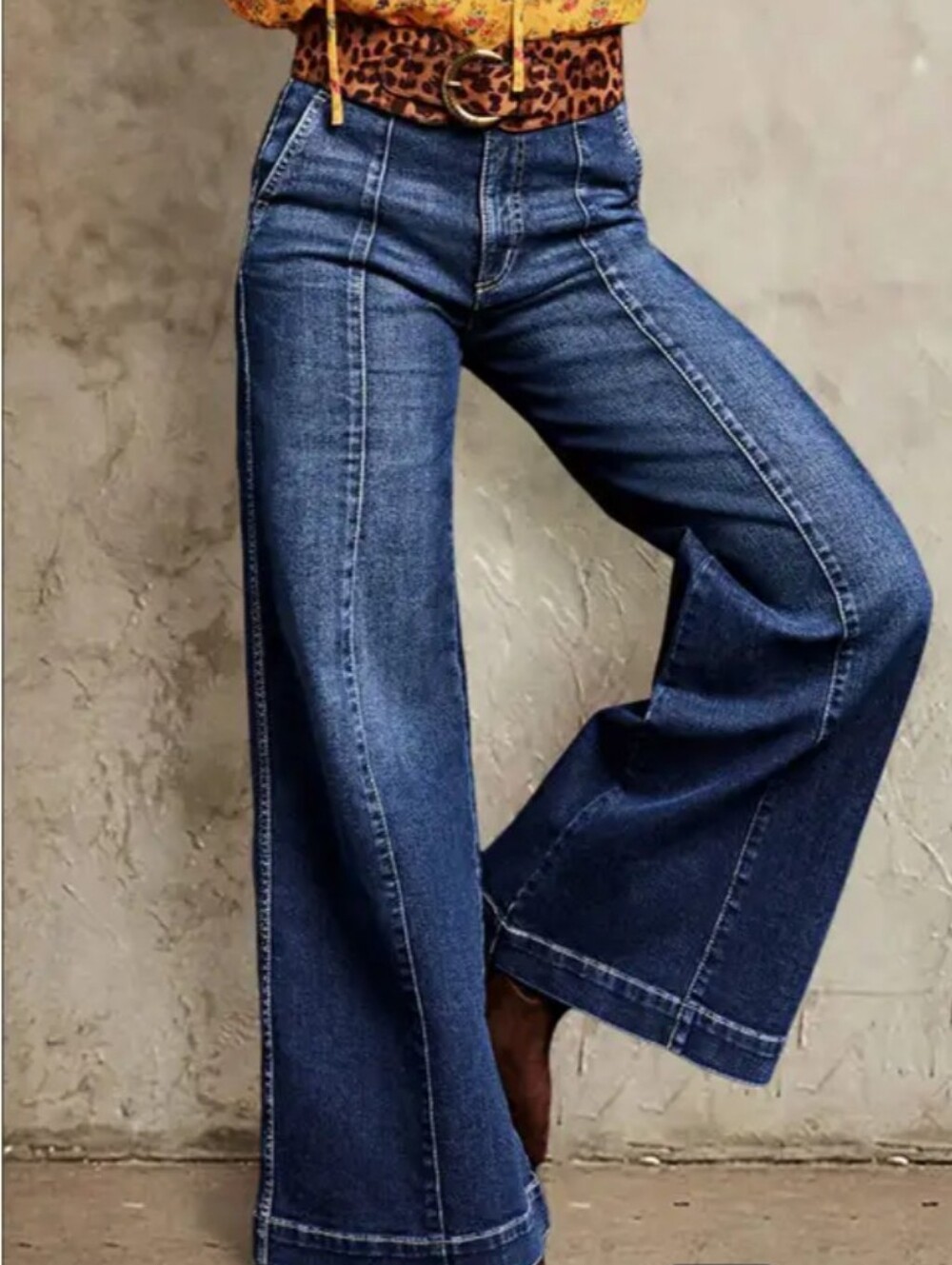 Flamingals Front Seam Detail Wide Leg Janes NWT Small - Picture 4 of 10